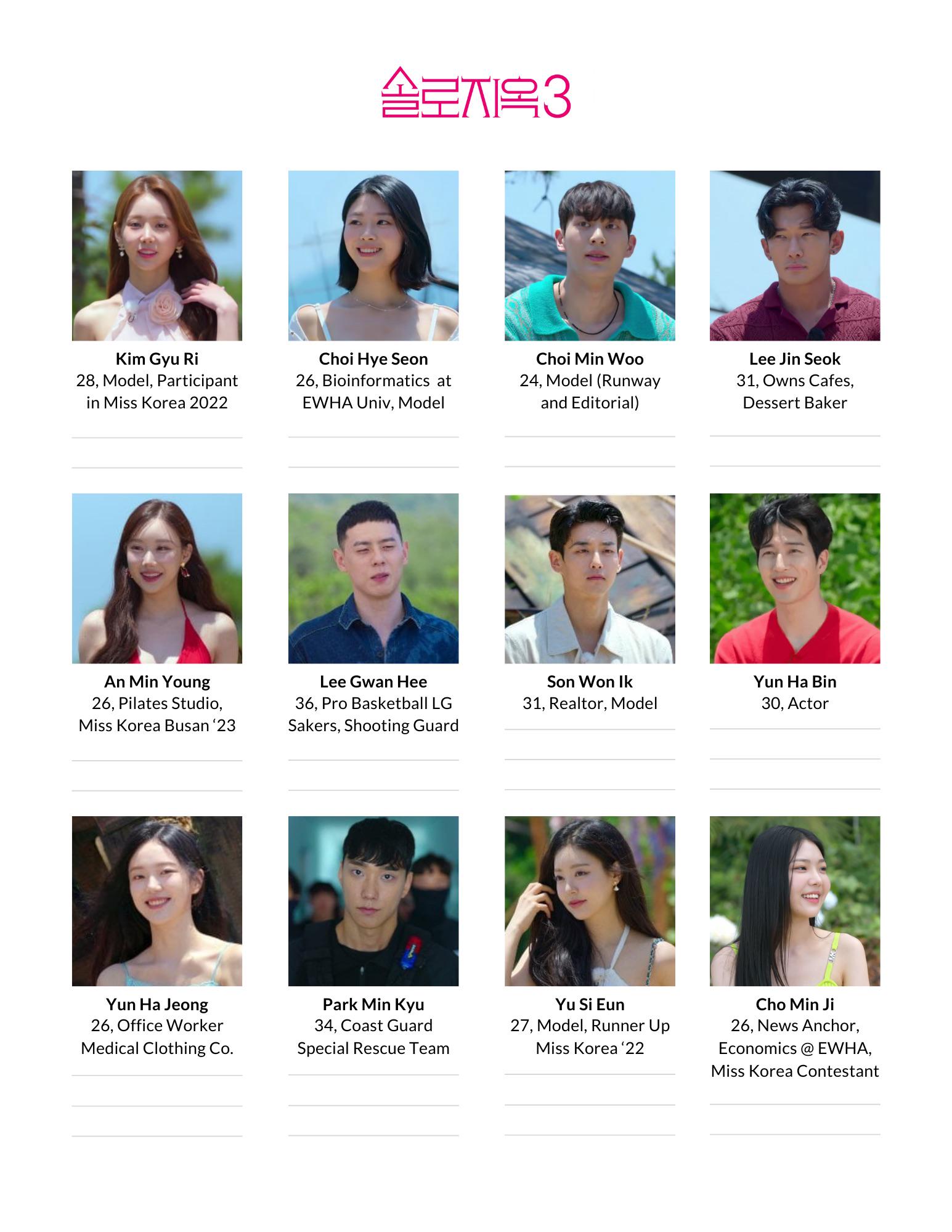 Single's Inferno 3 Cast